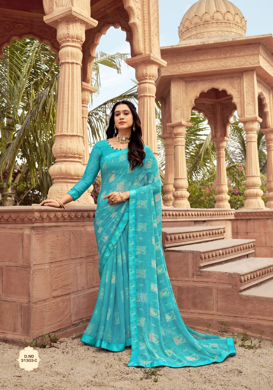 Simayaa Vol 23 By Ruchi Chiffon Printed Sarees Wholesale Clothing Suppliers In India